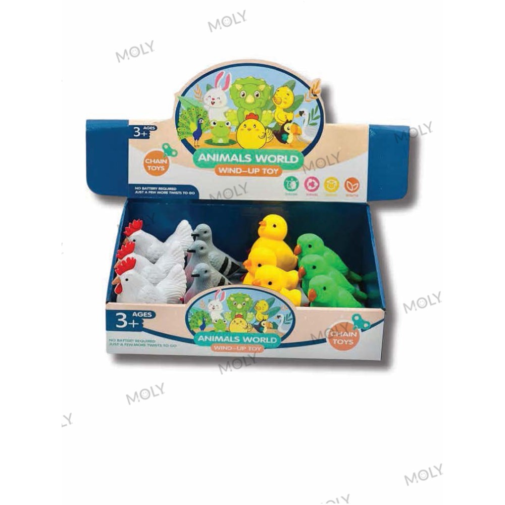 العاب بلاستك طيور ستاند (12قطعة) Plastic Toys Birds Stand (12 Pcs) 