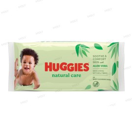 HUGGIES مناديل طبيعية بالالوفيرا 